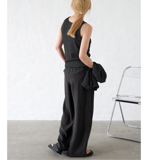 OUTDOOR PRODUCTS Usual Things「新色追加 キュプラステッチワークドロストワイドパンツ セットアップ対応」|スラックス|