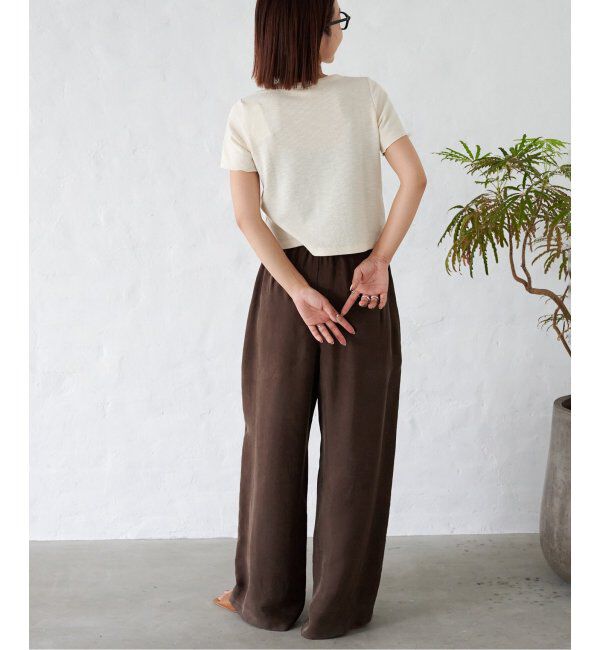 OUTDOOR PRODUCTS Usual Things「新色追加 キュプラステッチワークドロストワイドパンツ セットアップ対応」|スラックス|