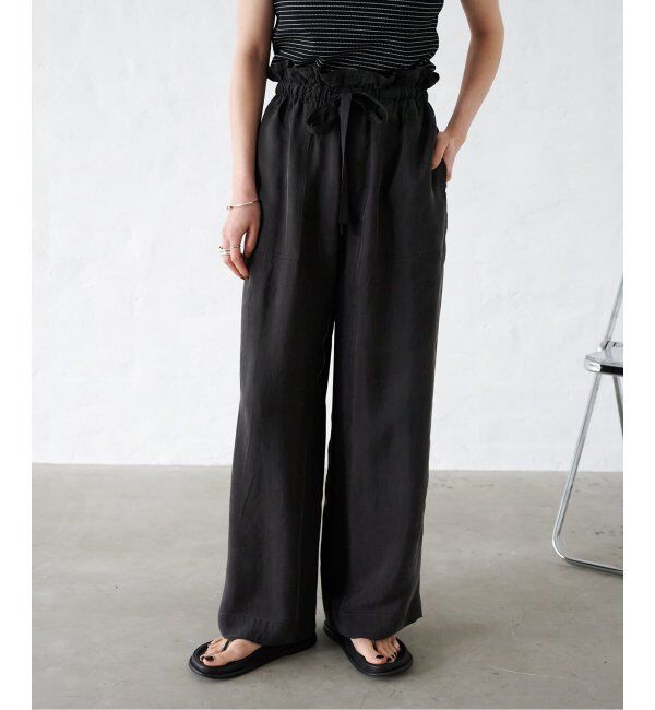 OUTDOOR PRODUCTS Usual Things「新色追加 キュプラステッチワークドロストワイドパンツ セットアップ対応」|スラックス|