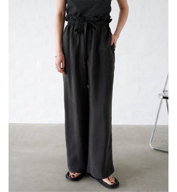 OUTDOOR PRODUCTS Usual Things「新色追加 キュプラステッチワークドロストワイドパンツ セットアップ対応」|スラックス|