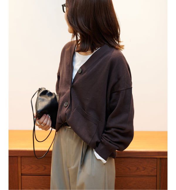 OUTDOOR PRODUCTS Usual Things「リネンコットンVネックコクーンカーディガン」|カーディガン|