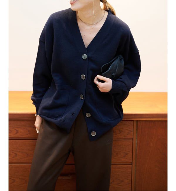 OUTDOOR PRODUCTS Usual Things「リネンコットンVネックコクーンカーディガン」|カーディガン|