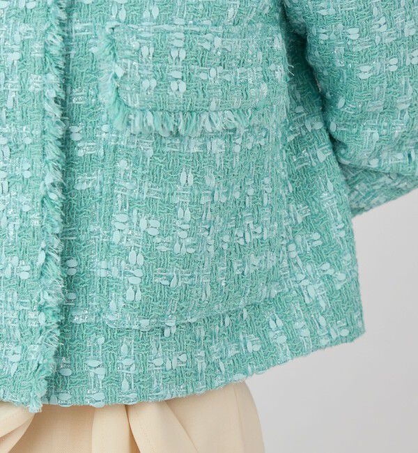 Ballsey「Jade vine クルーネックジャケット」|ノーカラージャケット|