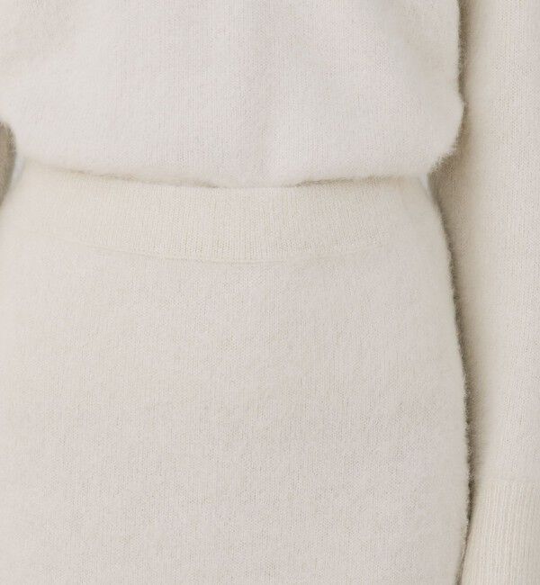 DES PRES「フォックスカシミヤ Iラインロングスカート」|タイト|