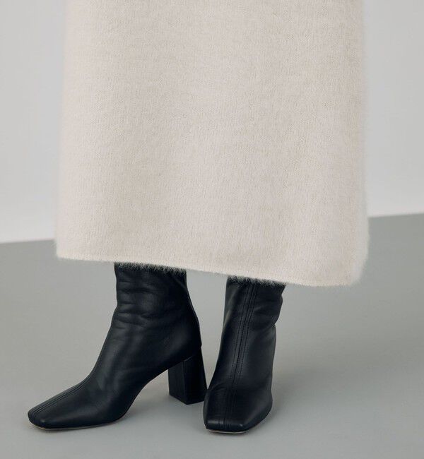 DES PRES「フォックスカシミヤ Iラインロングスカート」|タイト|