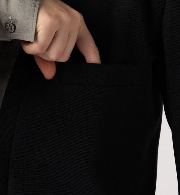 BACCA「ポリエステルレーヨン リラックスノーカラージャケット」|ノーカラージャケット|