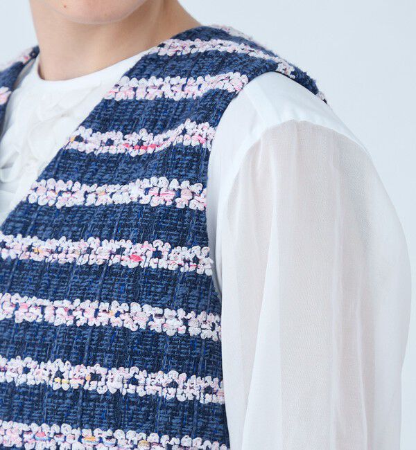 TOMORROWLAND collection「フルールボーダー フロンタブルジレ」|ベスト・ジレ|