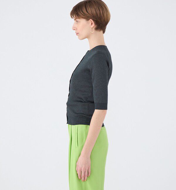 Ballsey「マーセライズドコットン クルーネックカーディガン」|カーディガン|