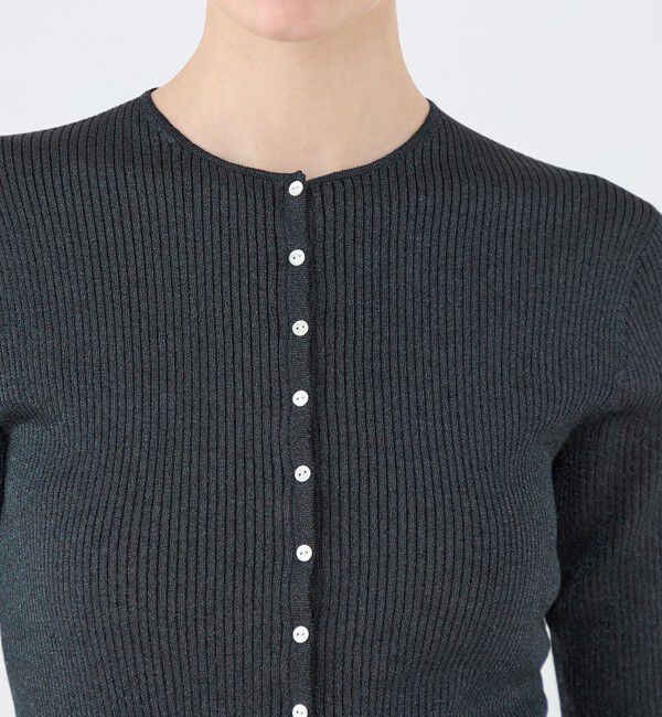 Ballsey「マーセライズドコットン クルーネックカーディガン」|カーディガン|