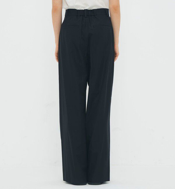 CABaN「シャトルポプリン 2タックワイドパンツ」|チノ|