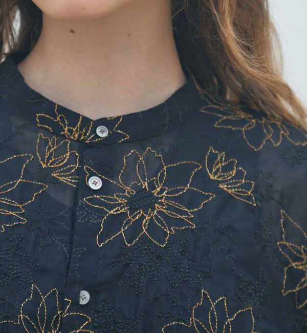 MACPHEE「フラワーエンブロイダリー チュニックブラウス」|シャツ・ブラウス|