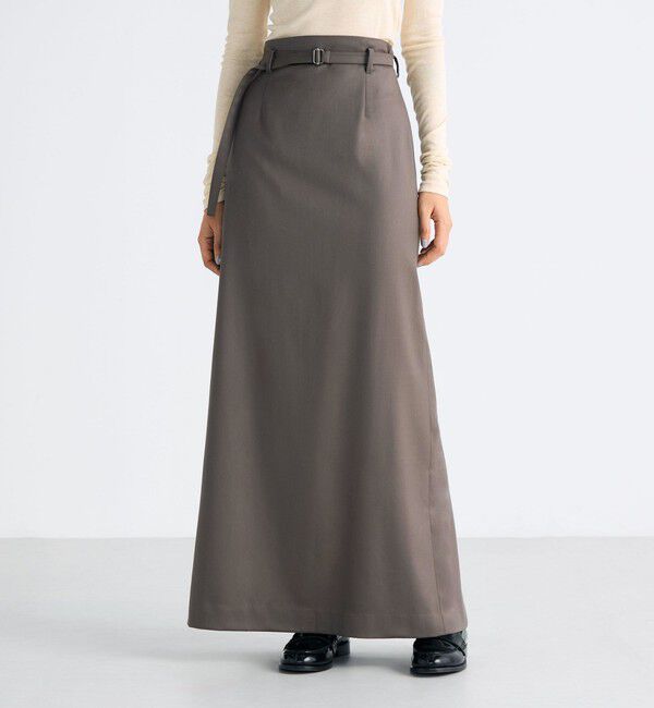 Edition「Super160's ウールツイル Iラインスカート」|スカート|