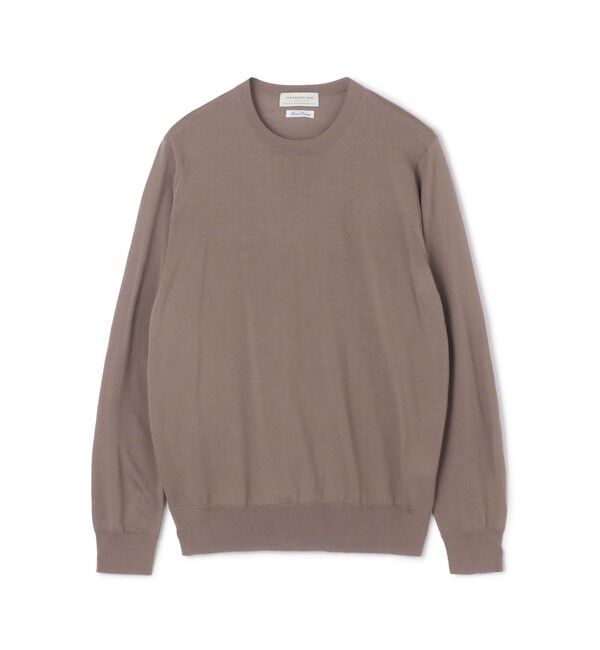 TOMORROWLAND MENS「TOMORROWLAND tricot スーパーファインメリノウール クルーネックプルオーバー S-WOOL」|ニット・セーター|13 グレージュ