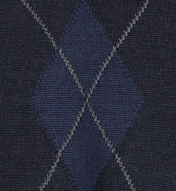 TOMORROWLAND MENS「【別注】JOHN SMEDLEY ウール アーガイルクルーネック プルオーバーニット」|ニット・セーター|