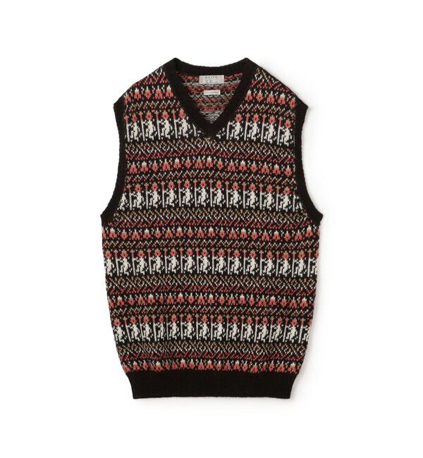 TOMORROWLAND BUYING WEAR「【別注】Raffa Molina フェアアイル Vネック ニットベスト」|ニット・セーター|18 ブラック系