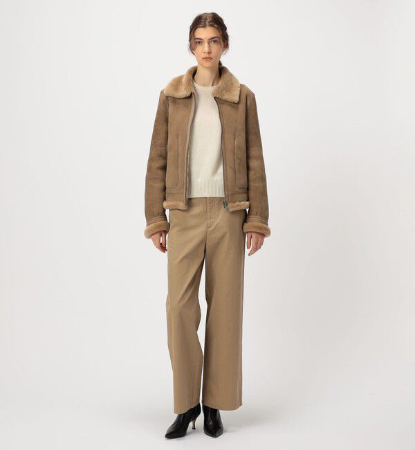 BACCA「ラムレザー ムートンジャケット」|ブルゾン・スタジャン|