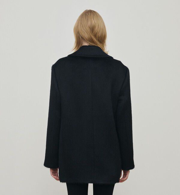 DES PRES「スーリーアルパカブラックシャギー ジャコット」|チェスターコート|