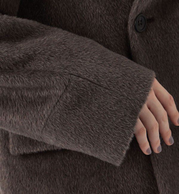 GALERIE VIE「スーリーアルパカシャギー ハイネックオーバルコート」|その他|