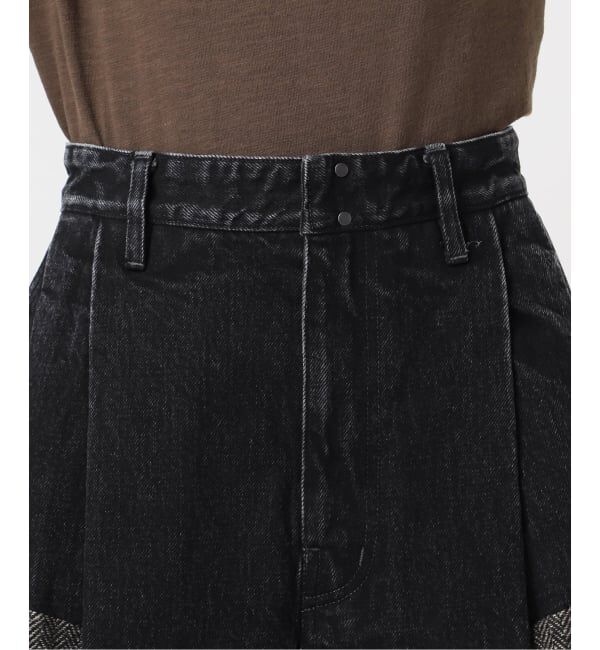  「TANAKA 別注 COMBI WIDE TROUSERS ST-232CS-HE[herringbone]：デニムパンツ」|デニム|