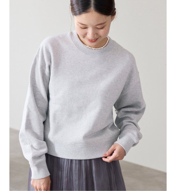 IENA「《追加2》コットン 裏毛クロップドプルオーバー」|スウェット・ジャージ|