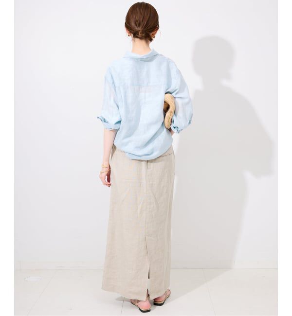 SLOBE IENA「《追加2》リネンコットンレギュラーシャツ」|シャツ・ブラウス|