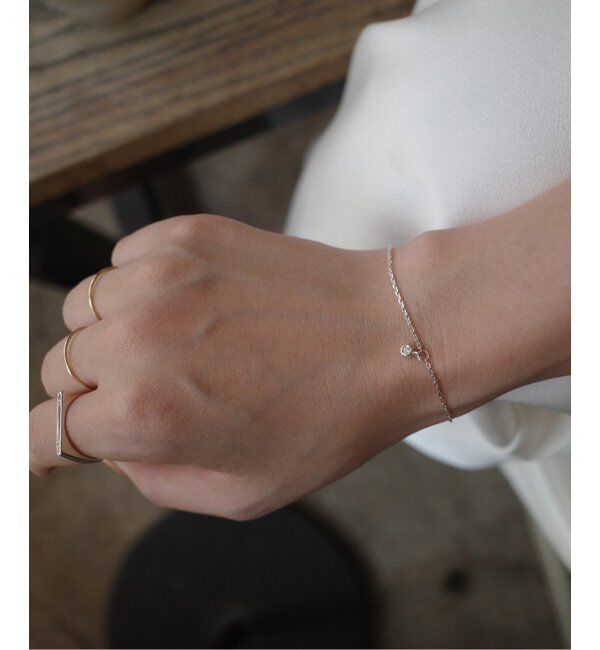 SLOBE IENA「unique/ユニーク SLOBE別注 ダイヤモンド1粒ブレスレット」|ブレスレット・バングル|シルバー