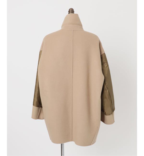 SLOBE IENA「souple wool ダブルフェイスミドルコート」|ピーコート|