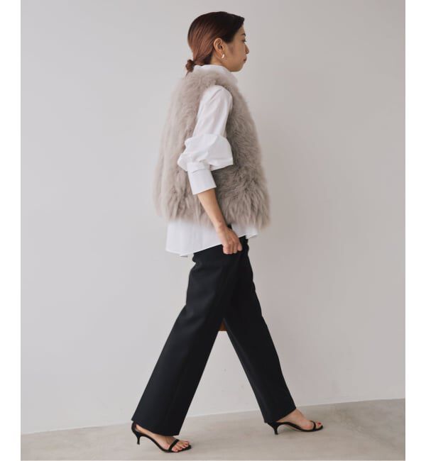 VERMEIL par iena「《追加2》ダブルクロスストレッチパンツ」|スラックス|