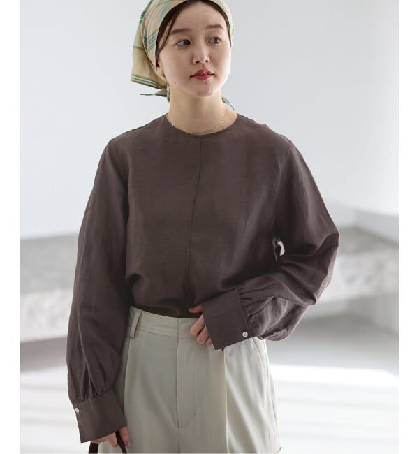 IENA「《新色/WEB限定/追加2》ラミーリヨセルノーカラーブラウス」|シャツ・ブラウス|