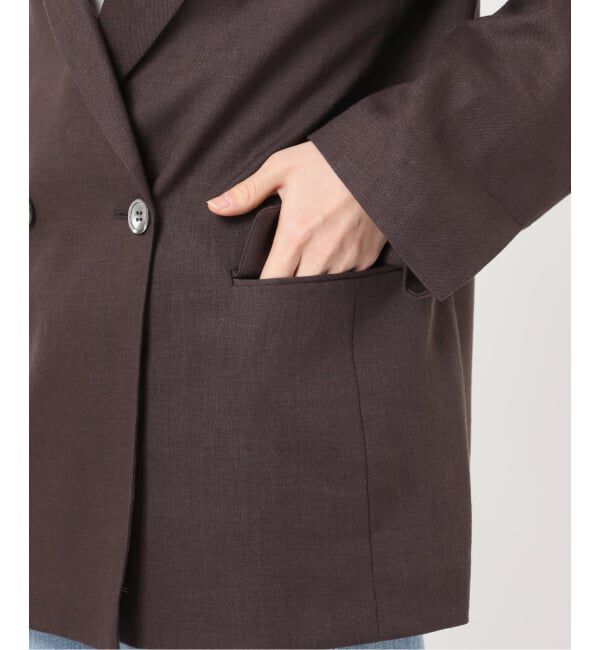 IENA「ウォッシャブル リネンミックス テーラードジャケット」|テーラードジャケット|