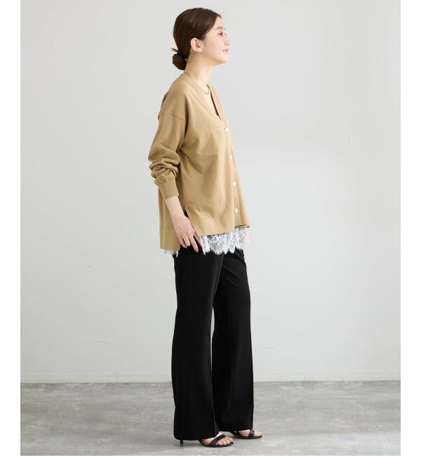 IENA「《セットアップ対応》カットジョーゼットスティックパンツ」|スラックス|