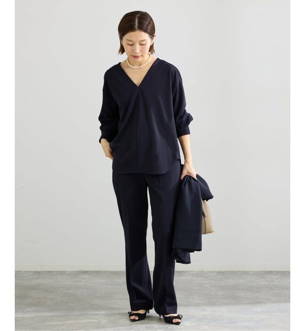 IENA「《セットアップ対応》カットジョーゼットスティックパンツ」|スラックス|