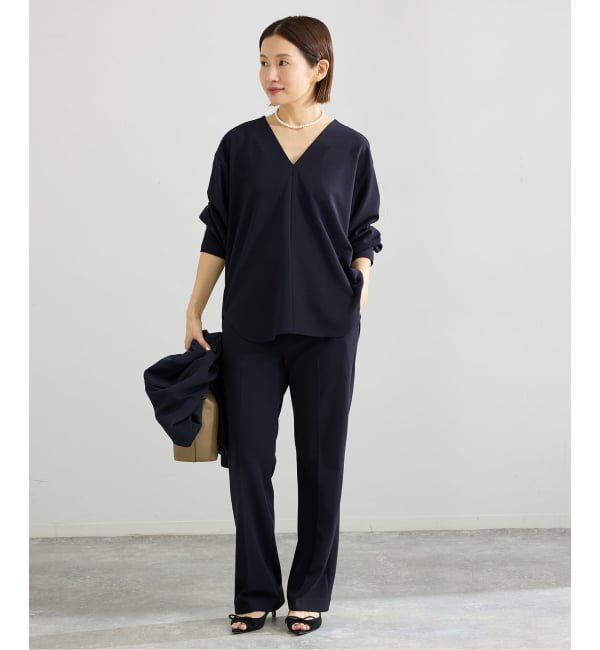 IENA「《セットアップ対応》カットジョーゼットスティックパンツ」|スラックス|