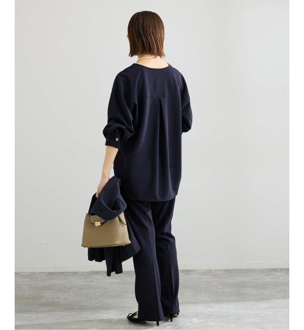 IENA「《セットアップ対応》カットジョーゼットスティックパンツ」|スラックス|