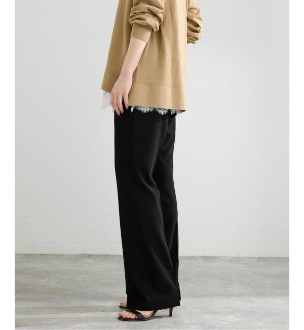 IENA「《セットアップ対応》カットジョーゼットスティックパンツ」|スラックス|