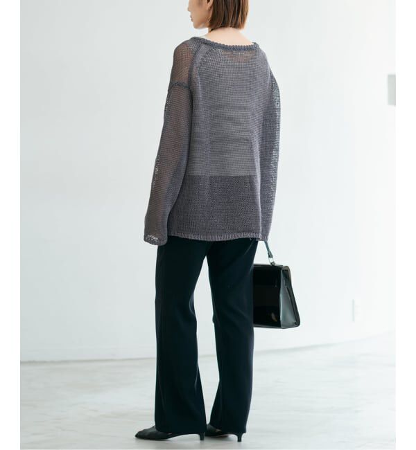 IENA「《セットアップ対応可》ウォッシャブルツイルフレアパンツ」|スラックス|