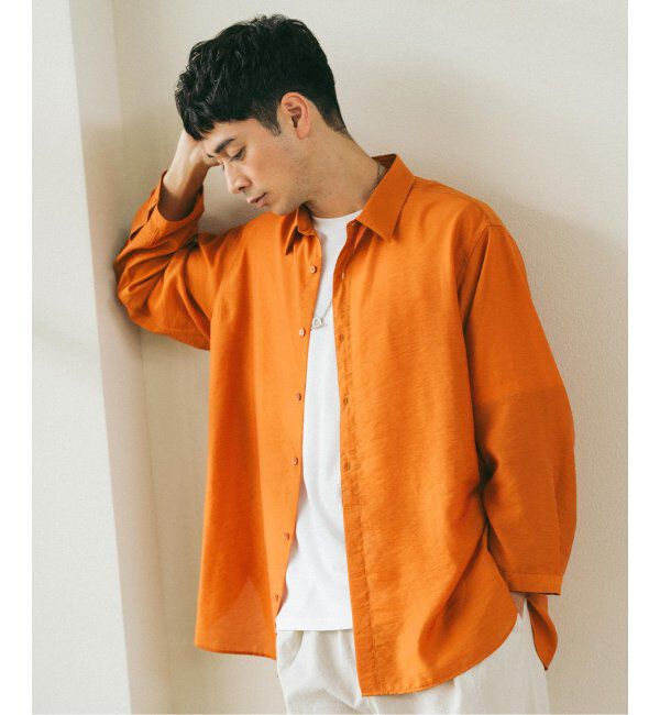 EDIFICE「シアー バンブー 8分袖 レギュラーシャツ」|シャツ・ブラウス|