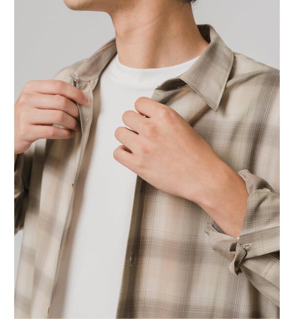 EDIFICE「SUPER 120&rsquo;s ウール チェック レギュラー シャツ」|シャツ・ブラウス|