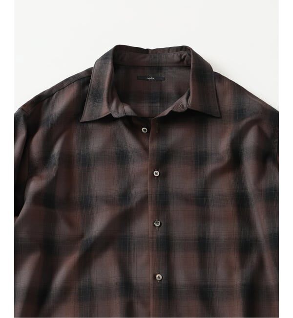 EDIFICE「SUPER 120&rsquo;s ウール チェック レギュラー シャツ」|シャツ・ブラウス|