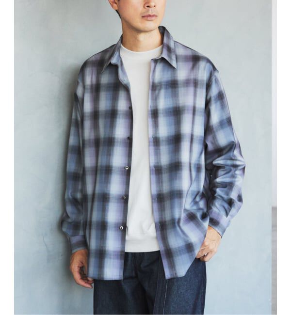 EDIFICE「SUPER 120&rsquo;s ウール チェック レギュラー シャツ」|シャツ・ブラウス|