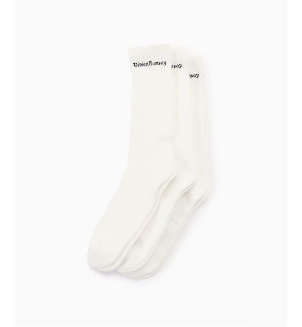 PULP「VIVIEN RAMSAY / ヴィヴィアンラムゼイ SPORTS SOCK (3 PACK)」|ソックス|ホワイト