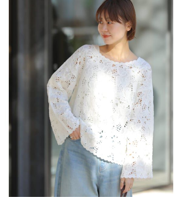 JOURNAL STANDARD relume「［26SS新作］エンブロイダリークロシェレースプルオーバー」|ニット・セーター|