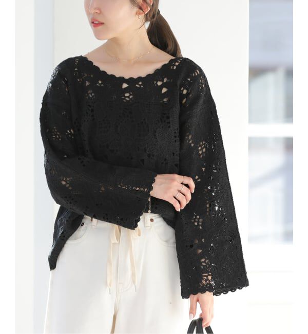 JOURNAL STANDARD relume「［26SS新作］エンブロイダリークロシェレースプルオーバー」|ニット・セーター|