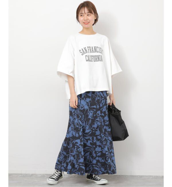 JOURNAL STANDARD relume「［26SS新作］バイカラーリーフプリントスカート」|スカート|