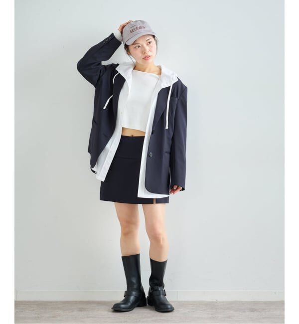 U by SPICK&SPAN「サイドスリットミニスカート」|スカート|