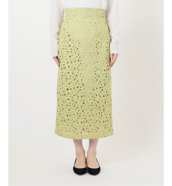  「《追加3》【洗える】レースタイトスカート」|スカート|