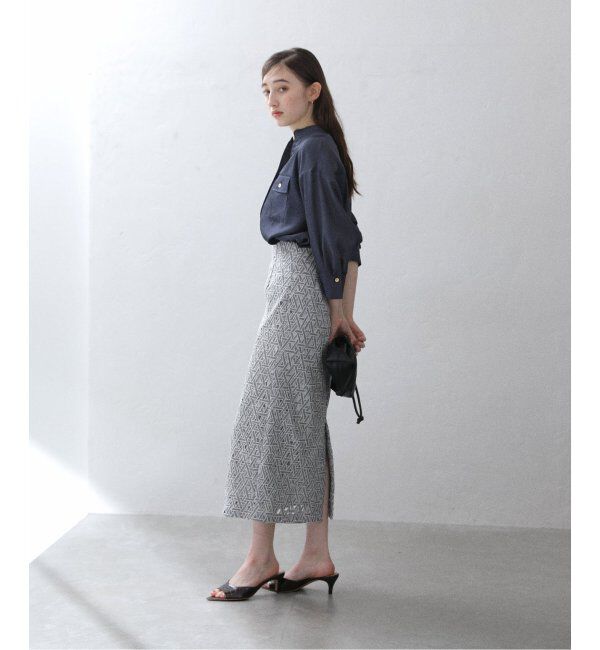  「《追加3》【洗える】レースタイトスカート」|スカート|