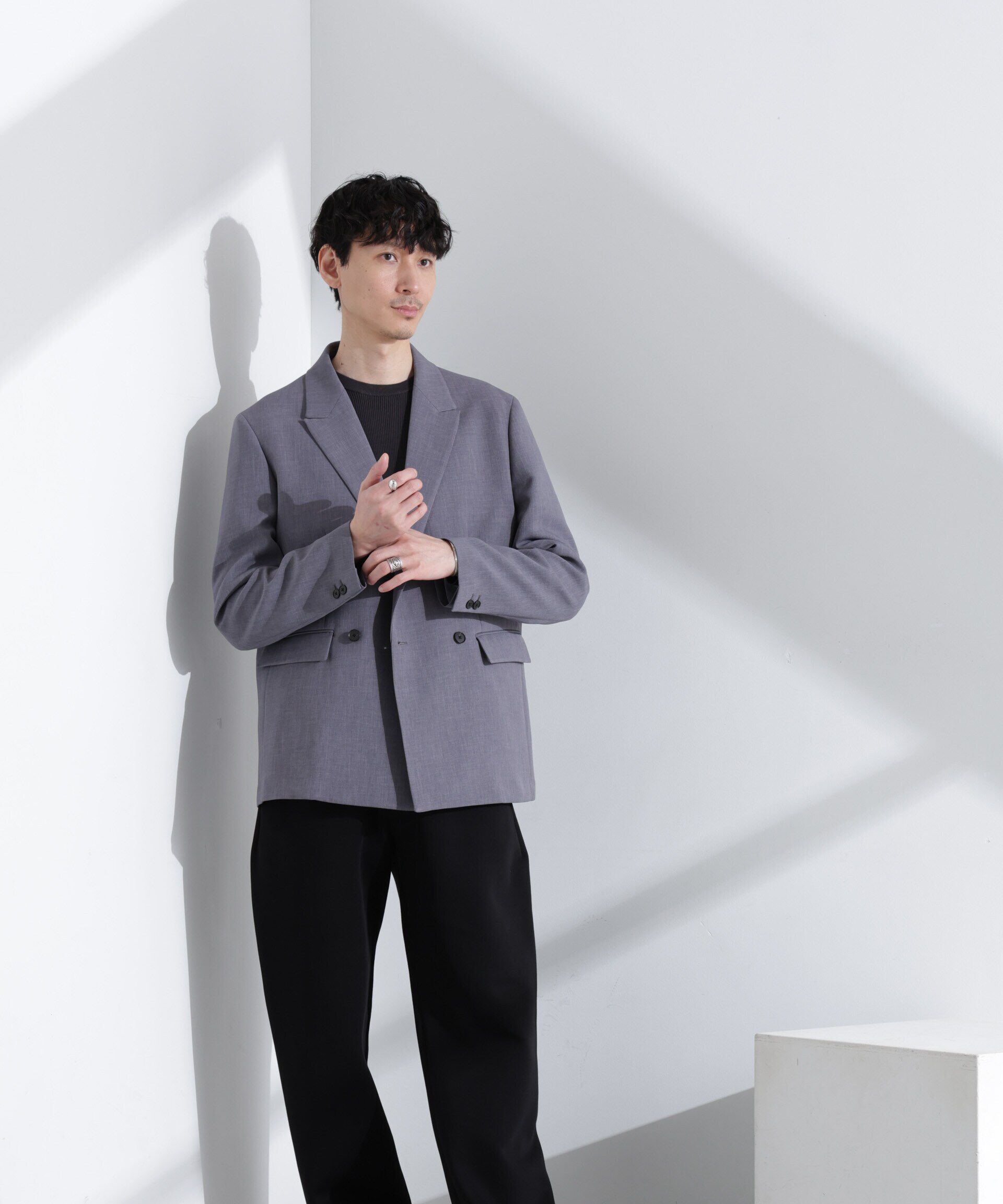 nano･universe「ReflaxR ダブルクロスウェザージャケット（セットアップ可）」|テーラードジャケット|