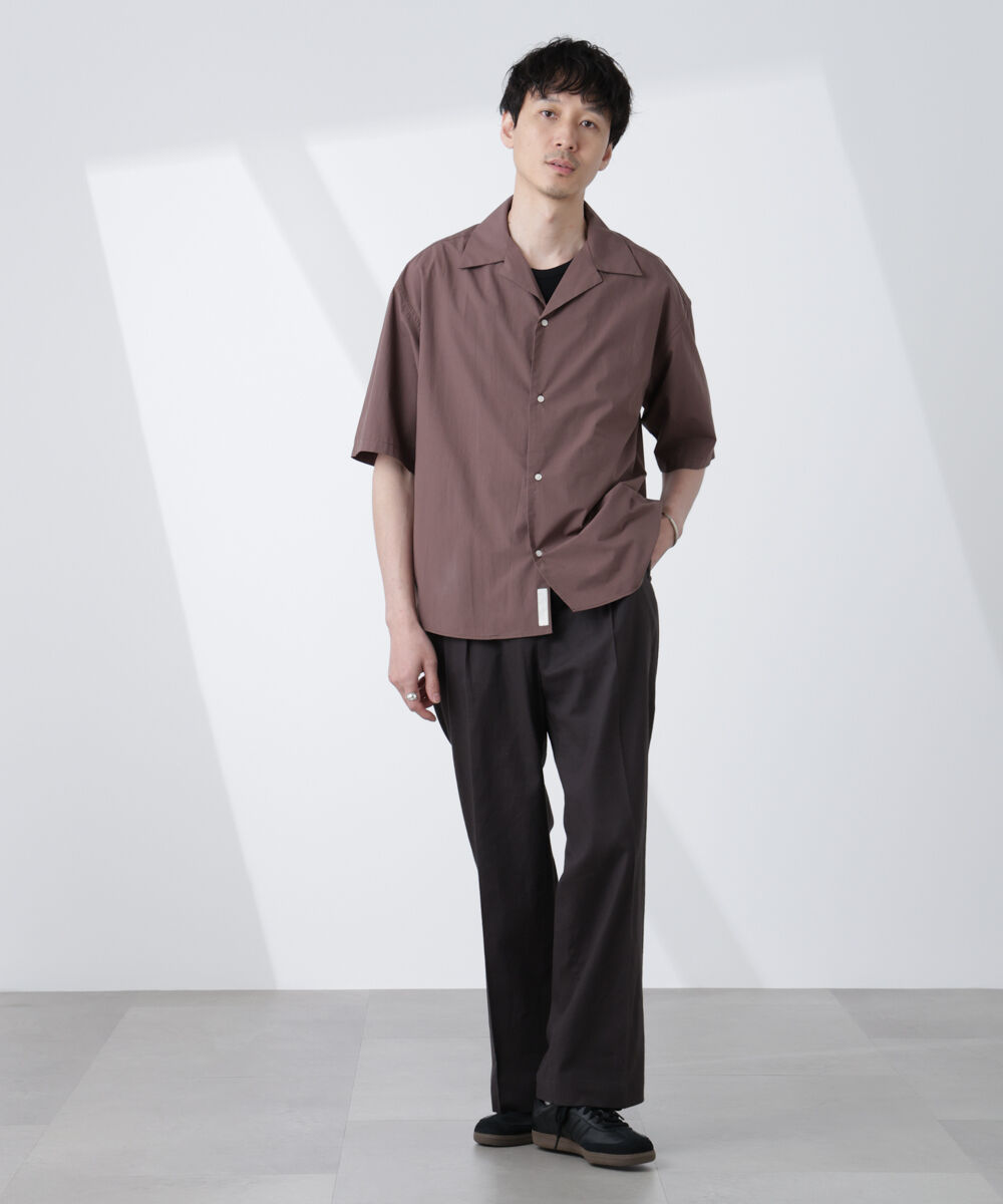 nano･universe「「大人のワイドシャツ」オープンカラー 半袖」|シャツ・ブラウス|