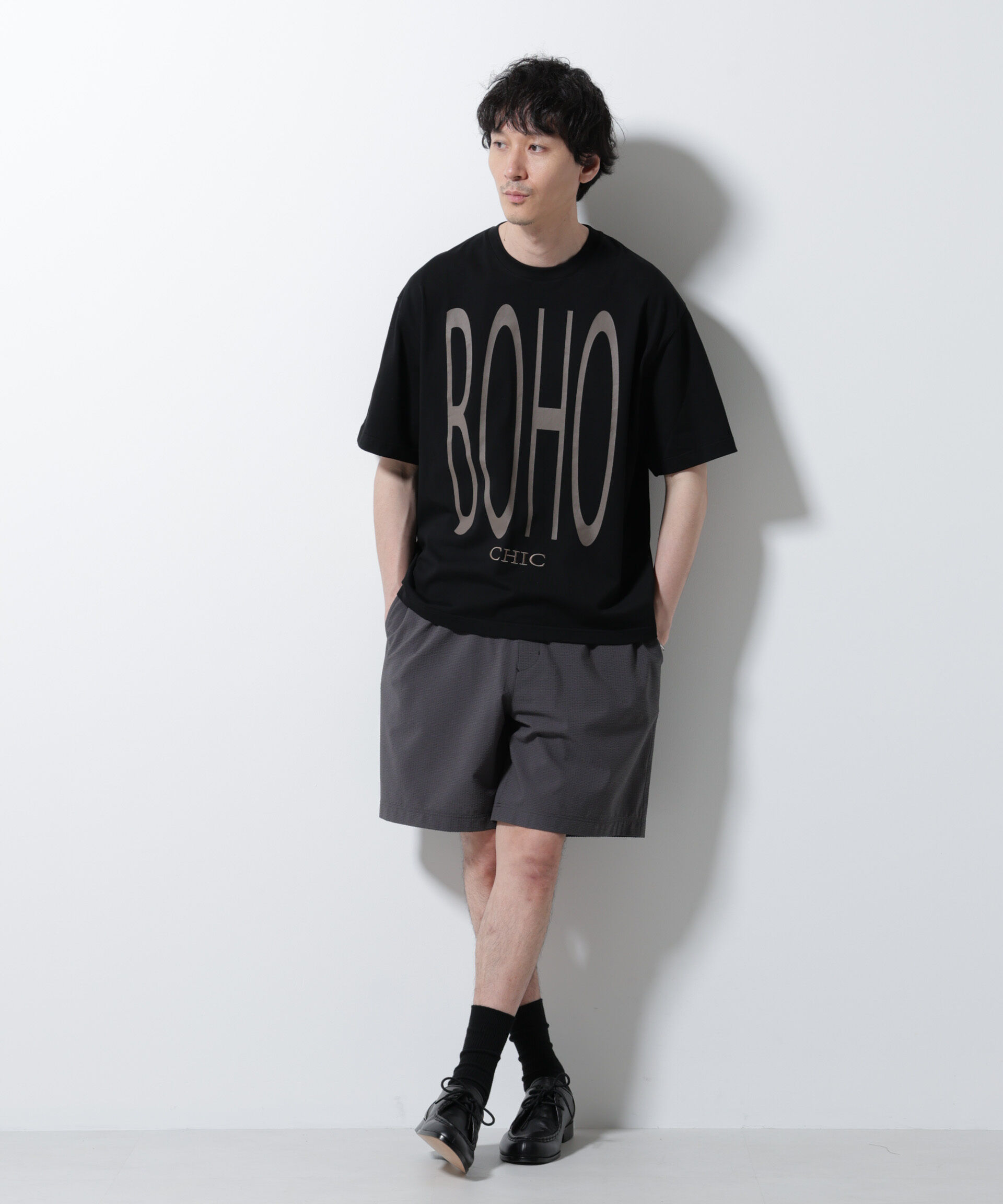 nano･universe「「BOHO CHIC」エディトリアル プリントTシャツ」|Tシャツ・カットソー|